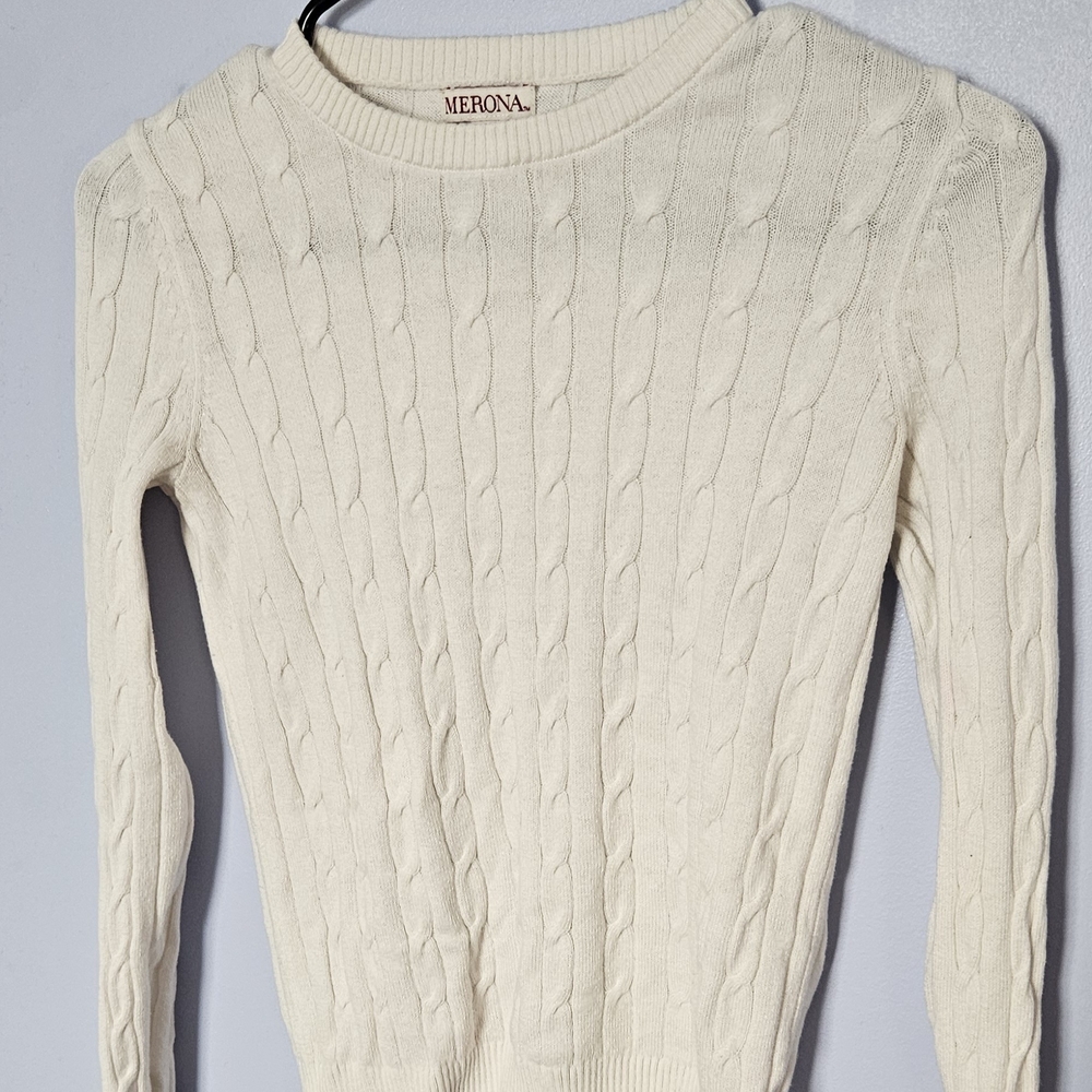Merona Women's Ivory Cable Knit Sweater
